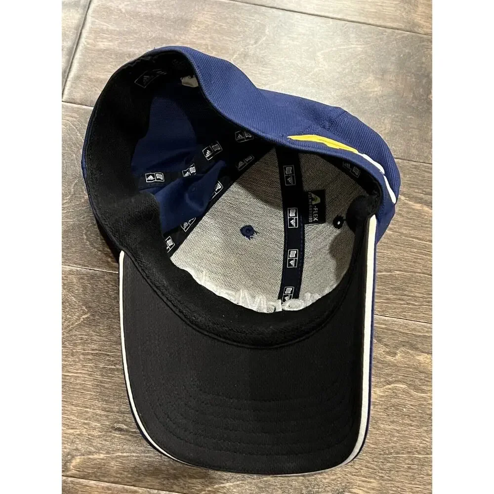 Adidas Taylormade Mens Blue Fitted Stretch Fit Flex Hat Size S/M Baseball Cap